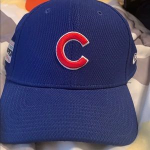 Cubs hat with World Series patch